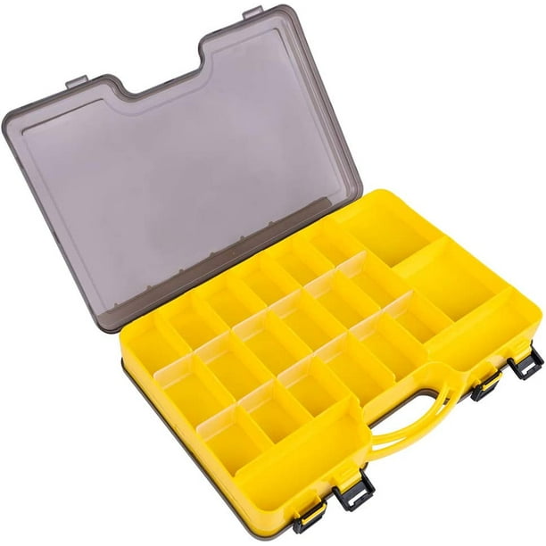 Boîte à Pêche en Plastique - Boîte à Accessoires pour Appâts pour la  Conservation des Leurres, Boîtes et Plateaux Multicompartiments(jaune) 