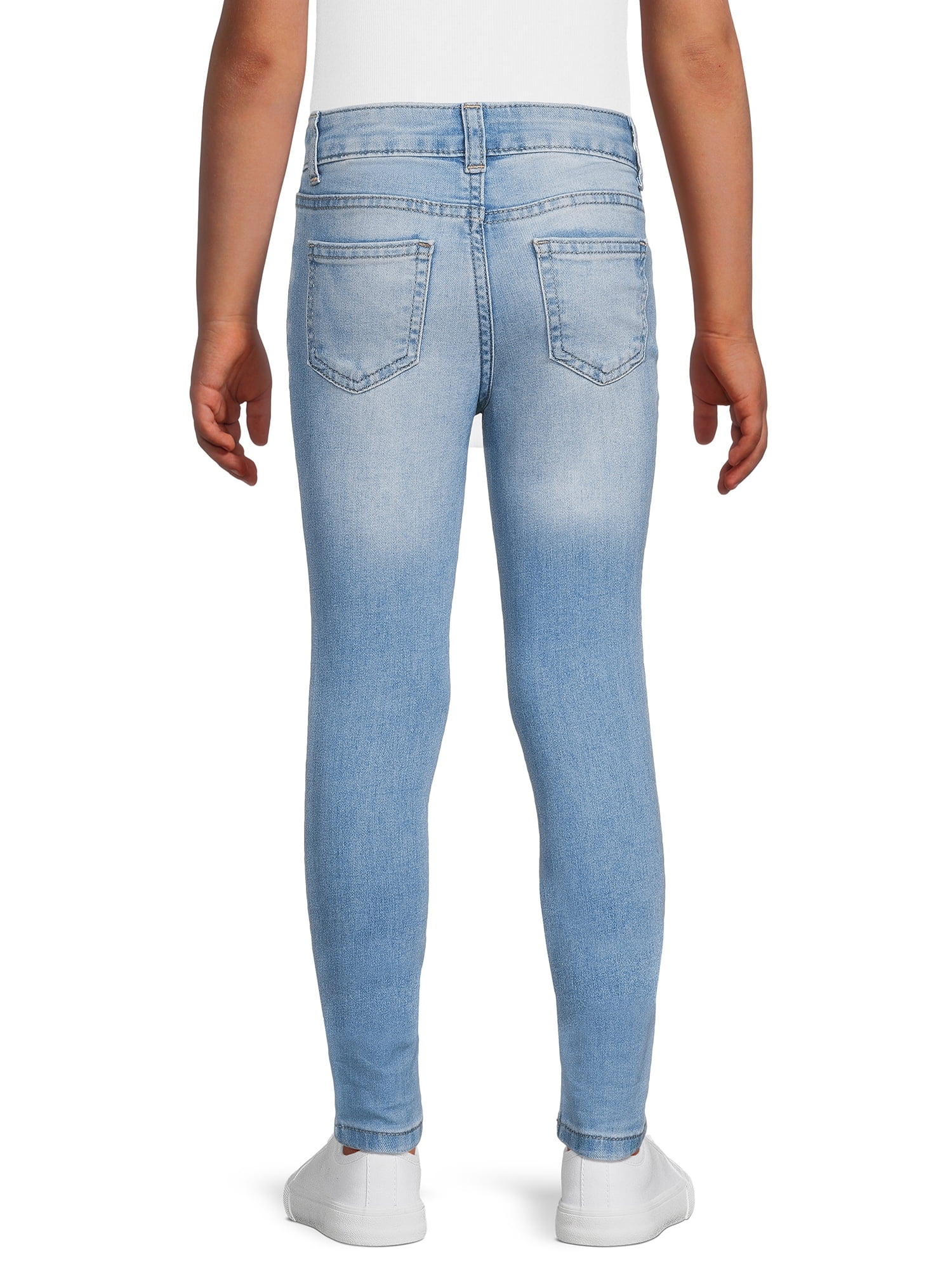 Wonder Nation Girl's Skinny Mid Rise Jeans, Sizes 4-18 & Plus