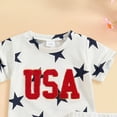 thumbnail image 4 of Kaprioy My First 4th of July Baby Girl Outfit Baby Boy Girl 4th of July Outfit Toddler Fourth of July Clothes Infant USA Shirt and Stars Shorts Set, 4 of 6