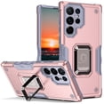 thumbnail image 1 of Supersield Samsung S21 Ultra Étui Protecteur Ajusté Étui Rigide Anneau Support Stad Étui pour Galaxy S21 Ultra - Or Rose, 1 of 5