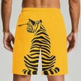 thumbnail image 6 of BVnarty Men's Summer Exotic Animal Printed Casual Shorts, Beach Party Style, Elastic Waist Drawstring Quick Dry Men's Board Pants Yellow XL, 6 of 6