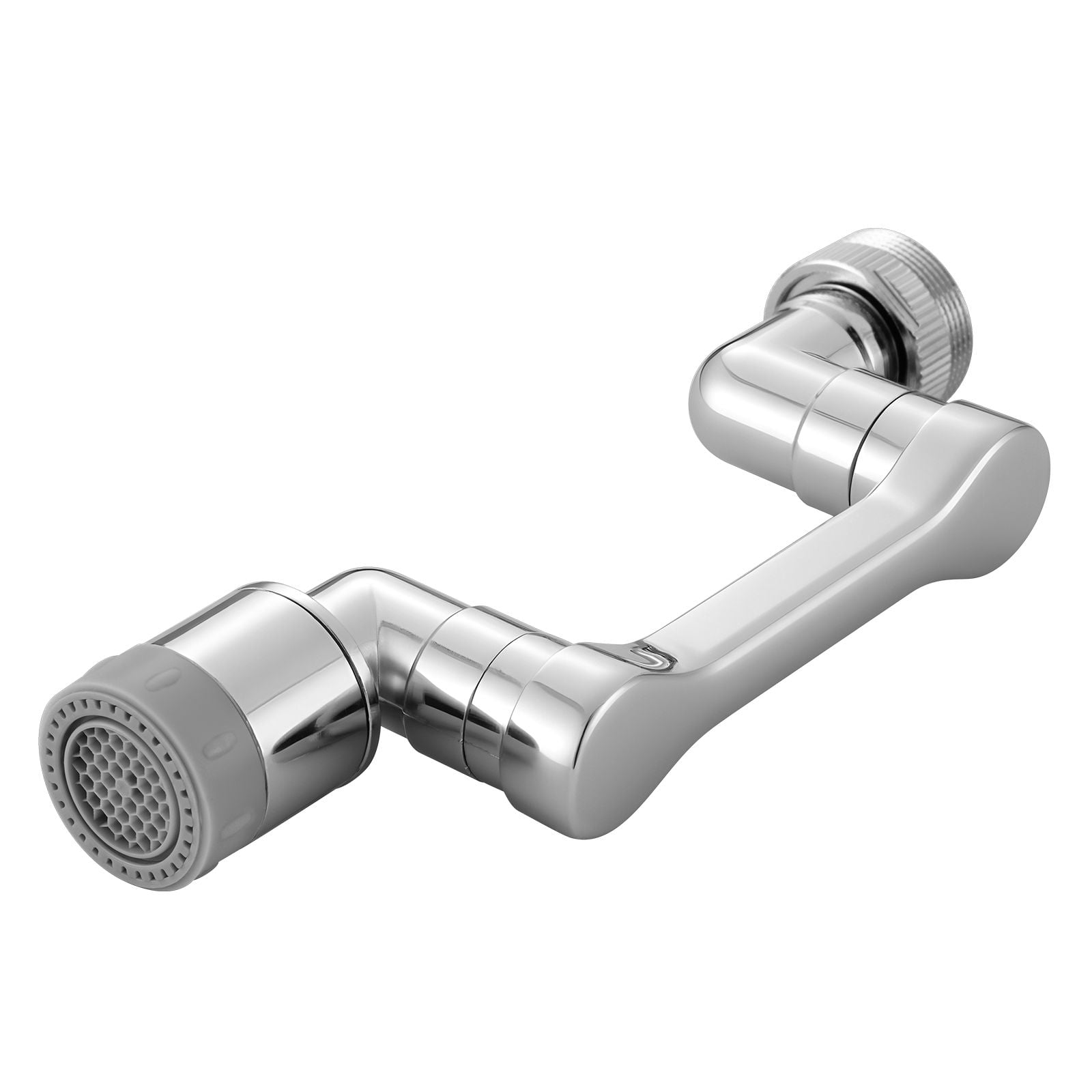 1080° Rotating Faucet Aerator Swivel Extender, Dual Water Flow Modes Three Thread Sizes, Brass Connector Zinc Alloy for Kitchen Sink Water Saving
