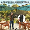 thumbnail image 5 of 10 FT Sky Blue Offset Patio Cantilever Umbrella with Protective Cover 360° Rotation Adjustable Tilt Crank Hanging Umbrella UV Protected Outdoor Shade for Garden Deck Backyard, 5 of 10