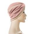 thumbnail image 3 of PINQI Women's Fashion Hat Soft Velvet Elastic Front Headwrap Beaded Solid Color Large Cap Comfortable and Breathable Ideal for Cancer Patients as Sleep Cap or Stylish Headscarf Gift, 3 of 3