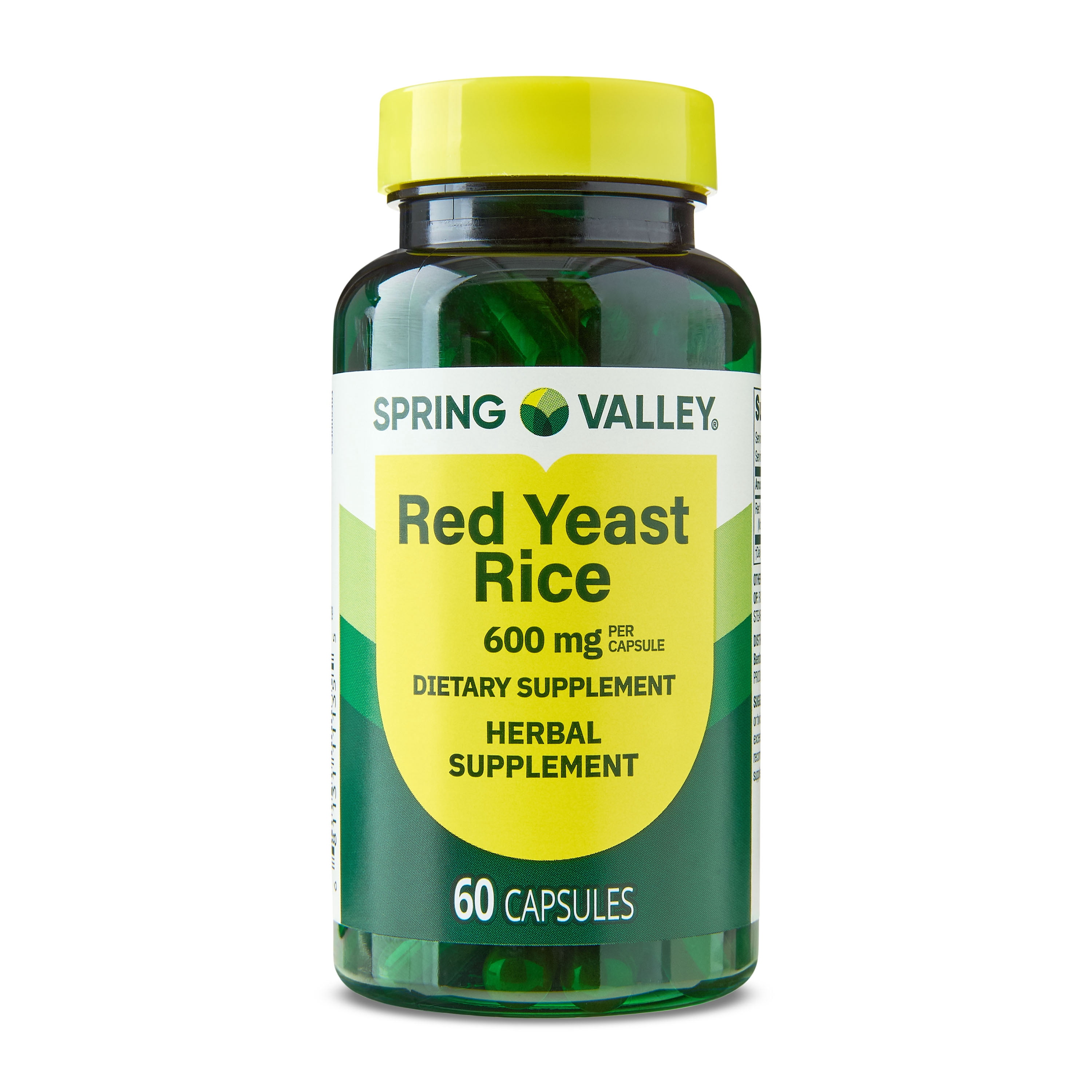 (3 pack) Spring Valley Red Yeast Rice Dietary Supplement Capsules, 600 mg, 60 Count