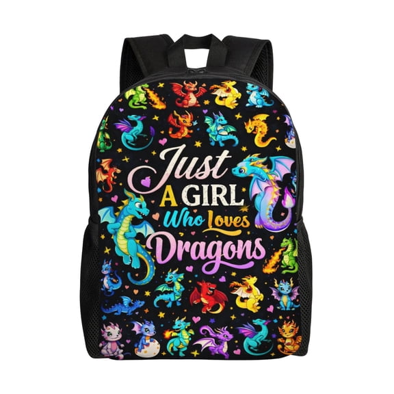 Dragon Backpack Full Front Print Travel Laptop Bag for Men and Women