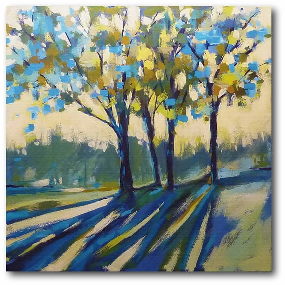 Courtside Market Blue Trees Gallery-Wrapped Canvas Wall Art, 16x16