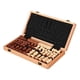 thumbnail image 3 of Juego de ajedrez de madera para principiantes, tablero plegable portátil educativo de madera 15 pulgadas, 3 of 9
