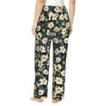 thumbnail image 3 of Balery Flowers print Women's Pajama Pants,Ultra Lightweight Pjs,Lounge Pant-Small, 3 of 9