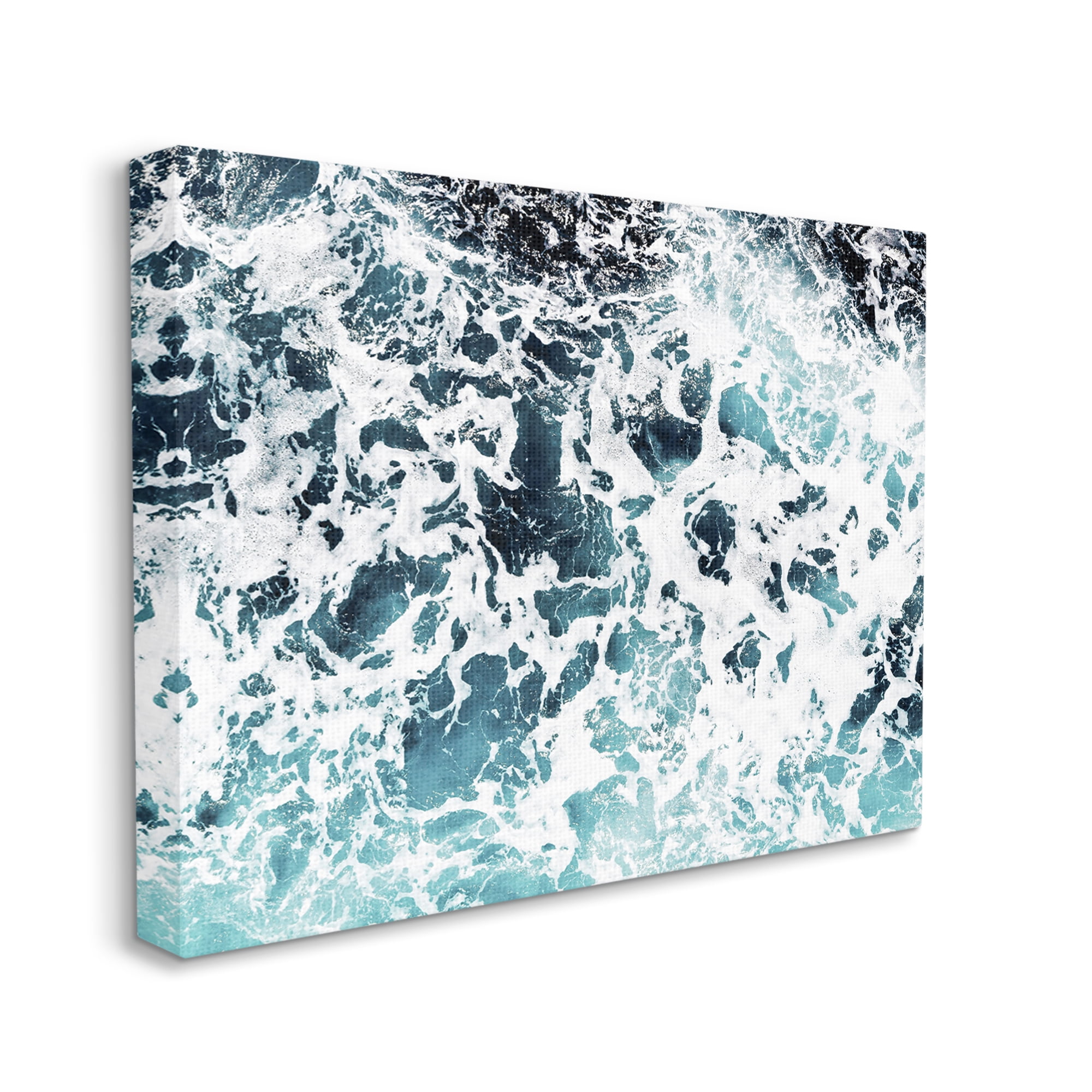 Stupell Industries Abstract Ocean Foam Pattern Nature Painting Gallery Wrapped Canvas Print Wall Art, 48 x 36