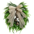 thumbnail image 3 of Corona Floral Artificial, con Tulipanes Coloridos, Follaje Variado y Helechos, Guirnalda de Primavera y Verano con Flores Realistas, 45cm de Diámetro para Puerta Principal, Bodas, Decoración del Hogar, 3 of 6