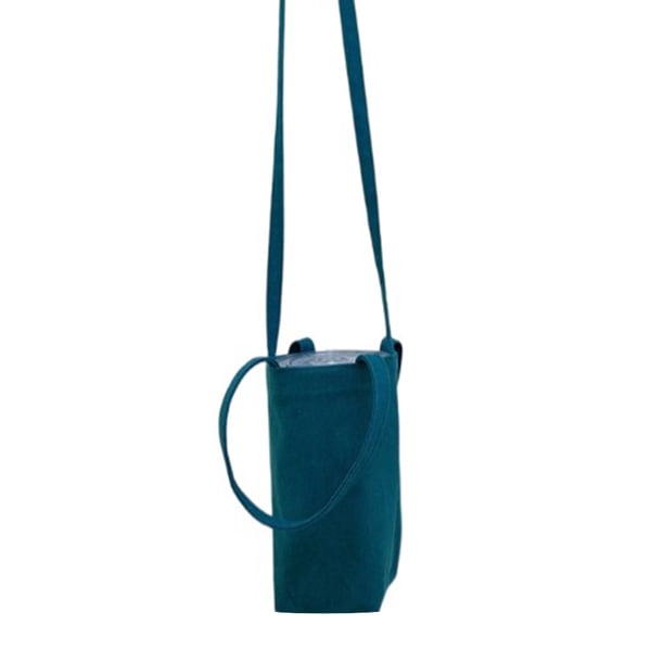sweethay Bolsa de almacenamiento para botellas de agua con correa, funda protectora cruzada, soporte colgante para mujer, accesorios de compras de viaje Bolsas de mensajero y de hombro paón azul sweethay AP012765-04