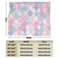 thumbnail image 5 of LNWH Colorful Fish Scale Art Pattern Throw Blanket, Fluffy Soft Cozy Bed Flange Plush Blankets, 80"x60", 5 of 8