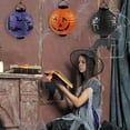 thumbnail image 4 of Halloween Lantern 6 PCS 20 Cm Diameter Yellow Pumpkin Spider Purple Bat White Spider Color Castle Black Skull Halloween Paper Lantern Hanging Lanterns for Halloween Party Decorations, 4 of 9