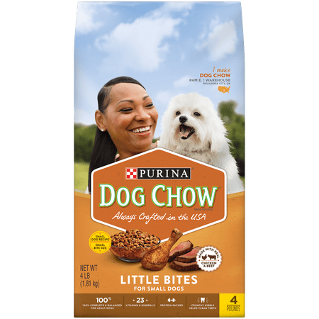 Purina Dog Chow Little Bites Real Chicken & Beef Adult Dry Dog Food - 4 lb.