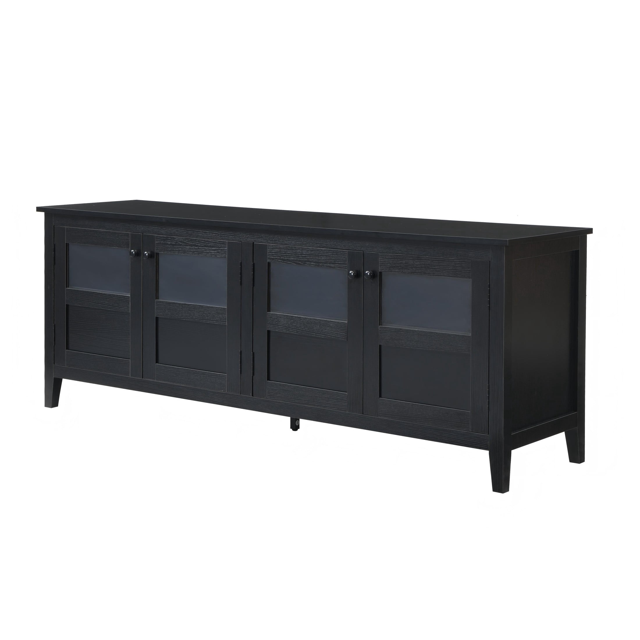 Christopher Knight Home Modern Sideboard Cabinet, Media Console with Acrylic Panel Doors, Matte Black