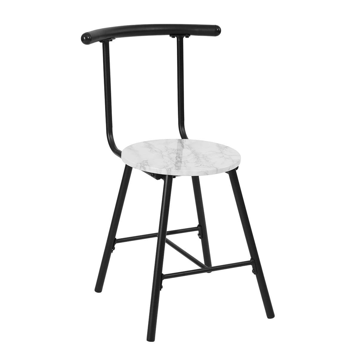 Private Jungle Dining Set Compact 2 Chairs and Table Set with Metal Frame and Shelf Storage Bistro Pub Breakfast Space Saving - marble & white Private Jungle Dining Set Compact 2 Chairs and Table Set with Metal Frame and Shelf Storage Bistro Pub Breakfast Space Saving - marble & white