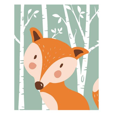 Babydream1 Bear Fox Rabbit Oil Painting Cartoon Forest Animals Unframed Canvas Art Hd Printed Oil Posters Drawing Pictures Walmart Canada