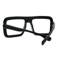 thumbnail image 4 of Thick Square Eyeglasses Clear Lens Frame Super Oversized Fashion Shiny Black, 4 of 5