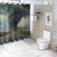 thumbnail image 7 of BCIIG Tornado Road Car Shower Curtain for Bathroom 100% Polyester Washable with Hooks 36"x72, 7 of 7
