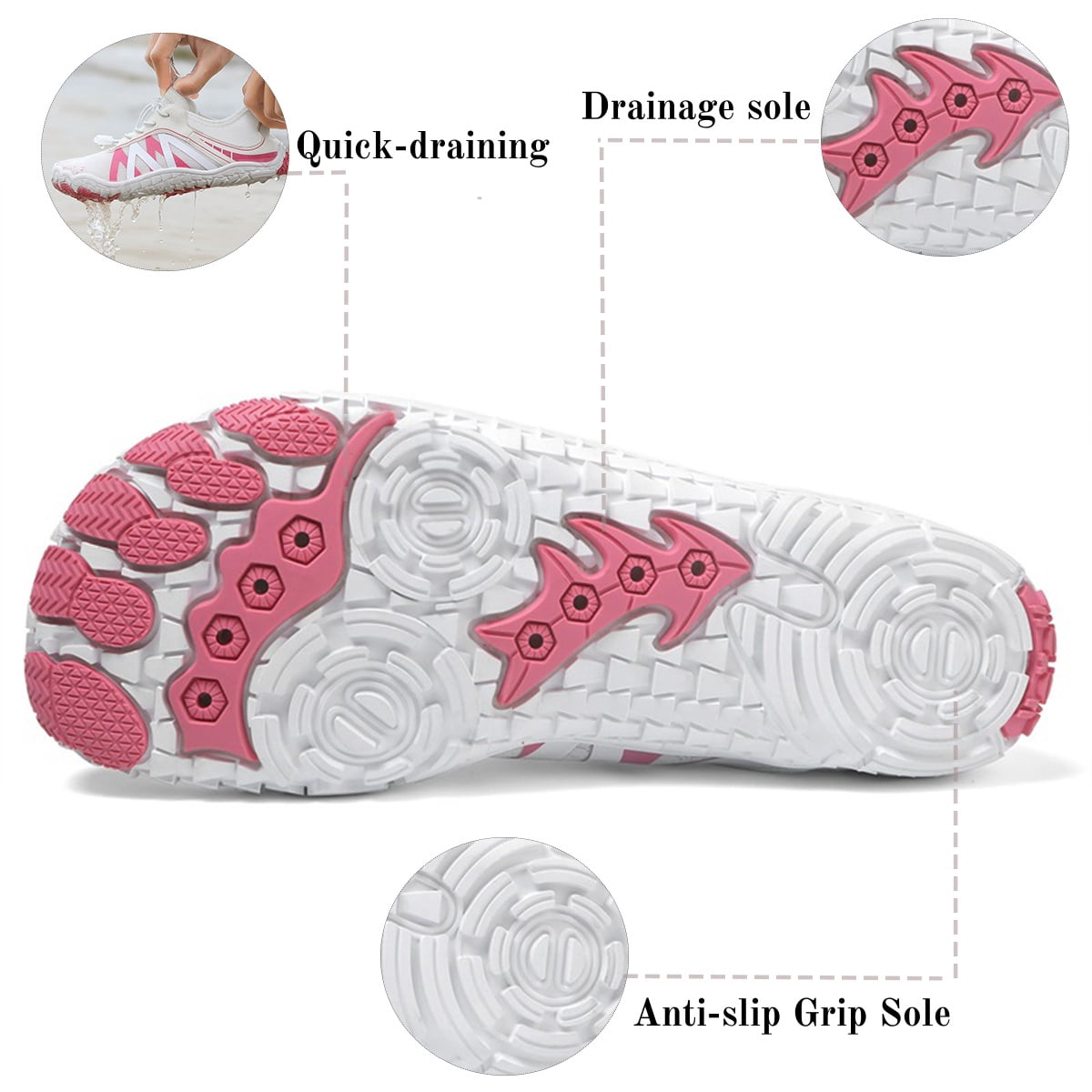 COM STAR Men Quick Dry Lightweight Aqua Shoes Women Breathable Swim Shoes Unisex Barefoot Water Shoes for for Beach, Pool, Hiking, Boating, Surfing & Outdoor
