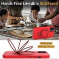 thumbnail image 5 of Silicone Phone Case with Magnetic Ring Holder for 11, MagSafe Compatible (Red), 5 of 5