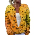 thumbnail image 2 of Mardi Gras Cardigan Sweaters for Women Mask Feather Pattern Sweater Lightweight Loose Button Up Knit Tops, 2 of 6