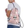 thumbnail image 3 of Kdxio Panda Print Drawstring Backpack Bag,Waterproof Draw String Back Sack, Gym Drawstring Bags Swim Bag For Unisex, 3 of 9