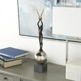 thumbnail image 2 of 5" x 24" Silver Polystone People Sculpture with Stainless Steel Accents, by DecMode, 2 of 9