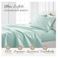 thumbnail image 5 of Double-Brushed Microfiber Queen Sheet Set 4 Piece – Oeko-TEX Certified Ultra Soft & Wrinkle-Free - 16" Deep Pocket Sheets - Easy Care Queen Size - Aqua, 5 of 9