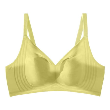 

ZMHEGW Womens Bras Comfortable Jelly Stripe Traceless Breathable Lightweight No Steel Ring Gathering Seamless Bralettes Underwear