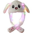 thumbnail image 1 of LED Glowing Ear Moving Jumping Rabbit Hat Animal Hat Pop Up Ears Plush Bunny Hat Cap for Women Girls, 1 of 4