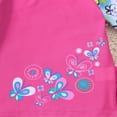 thumbnail image 3 of Glisme Girls Swimsuits Swimwear Cartoon Floral Print Fashion Bathing Suit With Short Sleeves And Shorts For Toddlers Kids Summer Beach And Pool Swimwear Size 1-2 Years Red, 3 of 9