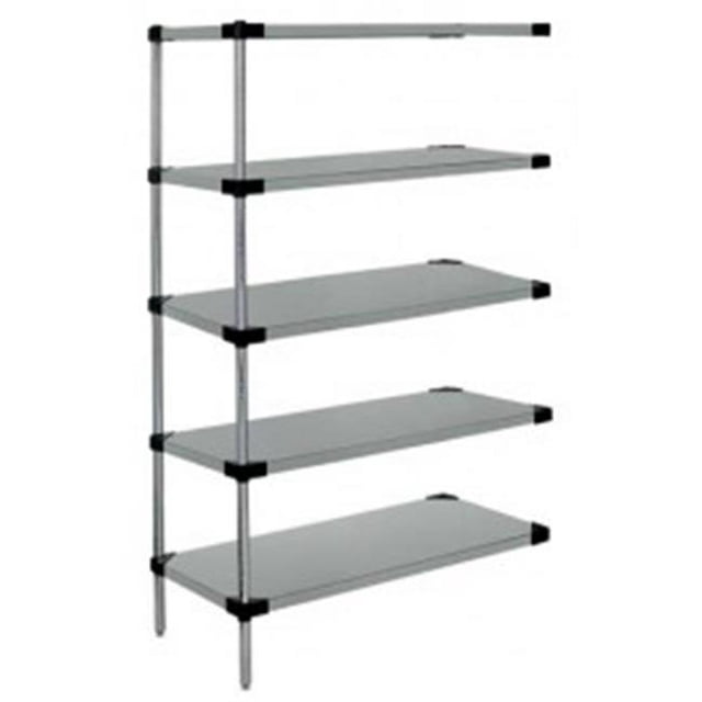 5-Shelf Galvanized Steel Solid Shelving Add-On Unit - 18 x 24 x 54 in.