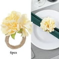 thumbnail image 3 of 6 Piezas en Forma de Toalla Hebilla Servilletas Artesanías para Centros de Mesa Día Boda Decoración Del Hotel , champán BLESIY Servilletero de cono de pino, 3 of 7