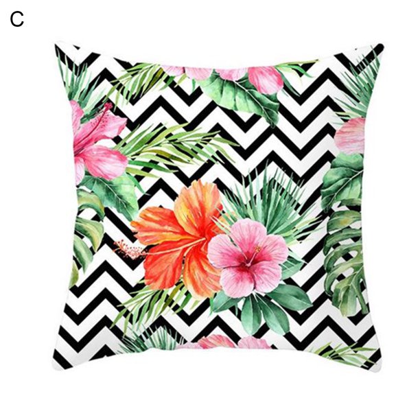 Throw Pillow Covers Decorative Tropical Leaves Cushion Covers for Patio