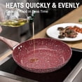 thumbnail image 4 of Koch Systeme CS 12 inch Non-Stick Frying Pan with Lid and Bakelite Handle, Granite Coating, Superior Heat transfer, Induction Compatible, Red, 4 of 8