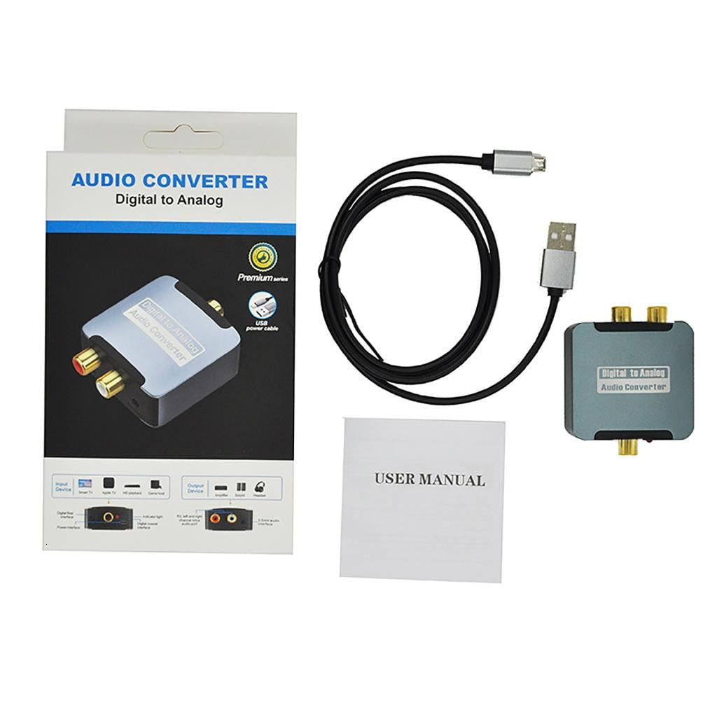 YongCo 192KHz Converter - Digital SPDIF 3..5 Optical to Analog L/R Converter Optical to 3.5mm Adapter