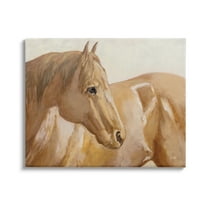 Stupell Industries Tan Horse Painting Animals & Insects Painting Gallery Wrapped Canvas Print Wall Art, 20 x 16