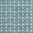 thumbnail image 4 of Unique Loom Outdoor Coastal Collection Area Rug - Ahoy (10' Square Teal/Ivory), 4 of 7