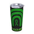 thumbnail image 3 of Taza térmica portátil de acero inoxidable con pajita, aislada, para el mes de concientización sobre la salud mental, de 20 oz, color blanco, 3 of 7