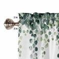 thumbnail image 5 of nqOlkjepod Green Leaves Farmhouse Short Window Curtain Valances, Watercolor Spring Eucalyptus Branches Rod Pocket Kitchen Valances for Living Room Bedroom Bathroom Cafe, 1 Panel - 42" x 12", 5 of 8