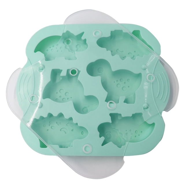 6-Cavity Silicone Mold for Dinosaur Cake Cookie Pattern Design DIY Food Baking Tools Kids Birthday Party Decorations Home Baking Decor