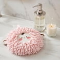 thumbnail image 5 of Unique Bargains Cute Sheep Animal Chenille Soft Hanging Hand Towel Pink 6" x 6", 5 of 6