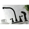 thumbnail image 4 of Kingston KB715ACLSP American Classic Two-Handle 4-Hole 8" Centerset Kitchen Faucet with Side Sprayer in Oil Rubbed Bronze, 4 of 7