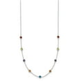 thumbnail image 2 of Sterling Silver 9-Station Multicolor CZ Necklace QG2654, 2 of 5