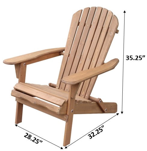 Pre-Stained Folding Adirondack Chair