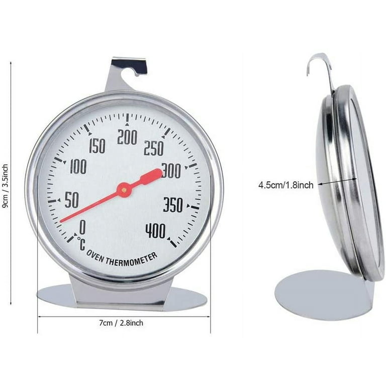 Oven Thermometers Temperature Gauge Instant Read Thermometer Stainless Steel Probe Hold Dial Up Large Gauge Kitchen Baking Supplies, Size: 9.2