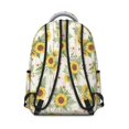 thumbnail image 3 of Sunflower and Plank Cream Pattern Backpack for School, Cute School Bag with Adjustable Shoulder Straps and Padded Back, 15.3"x11"x7.1", 3 of 5