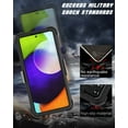 thumbnail image 5 of Njjex Phone Cases for Galaxy A52 4G 5G 6.5", [2 Pack Temerped Glass Screen Protector] Combo Holster Belt Clip [Heavy Duty] [Kickstand] Full-Body Rugged Holster Case (Black), 5 of 9